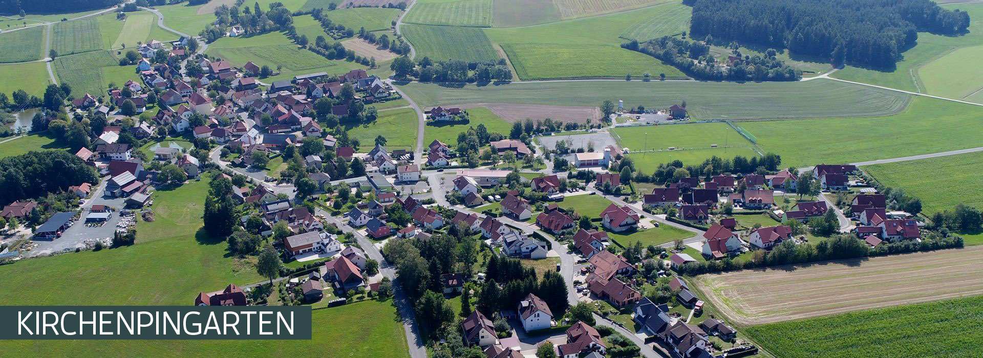 Sliderbild Kirchenpingarten mit Ortsbezeichnung