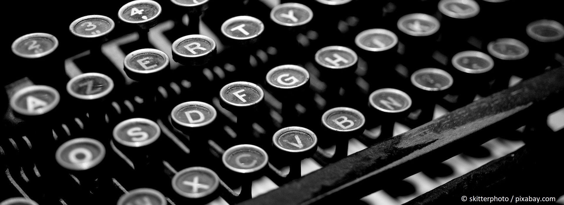 Foto Schreibmaschinentastatur pixabay.com